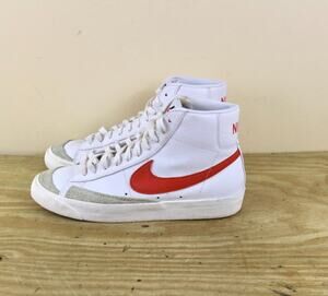 Nike Sneakers Mens 9.5 Blazer Mid ’77 Vintage White Orange Swoosh